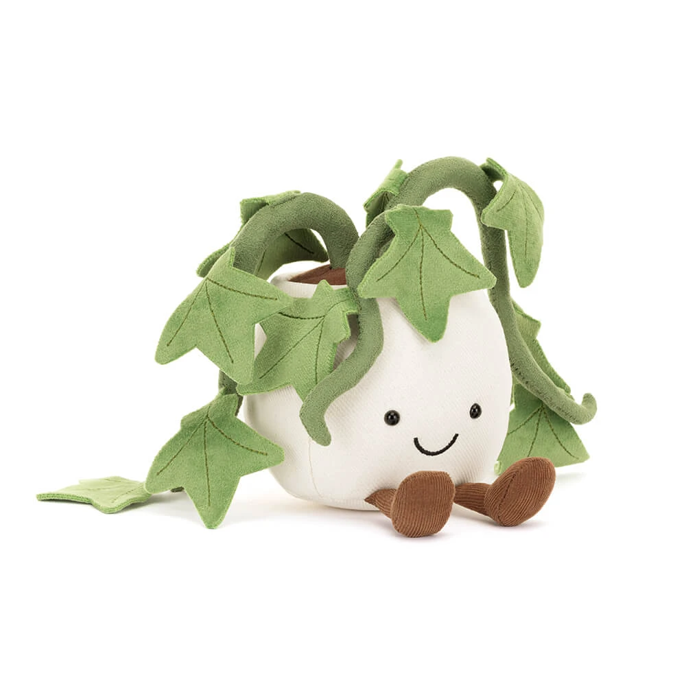 White Green Ivy Plant Plush Toy