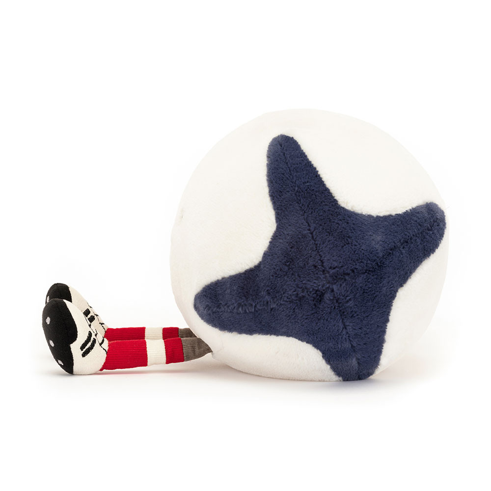 White Rugby Ball Plush Toy