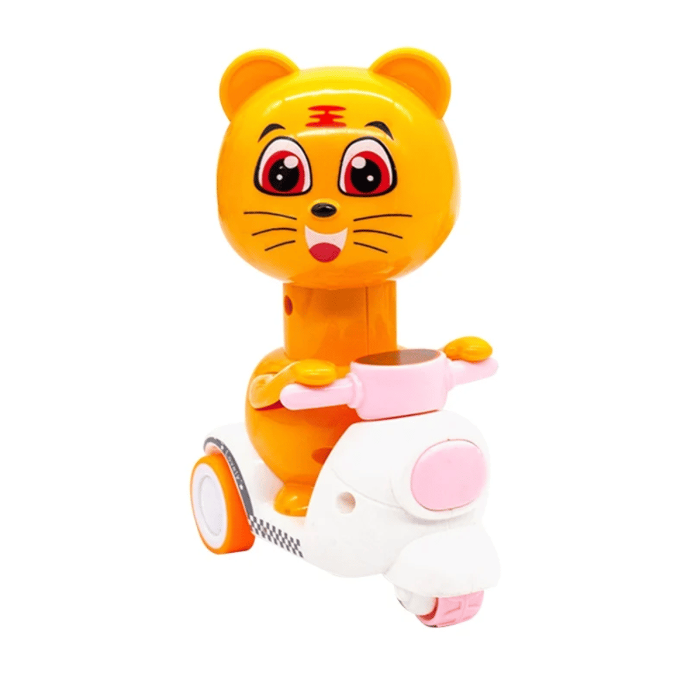 Wind-Up Animal Motorcycle Toy – Cartoon Racing Vehicle for Kids