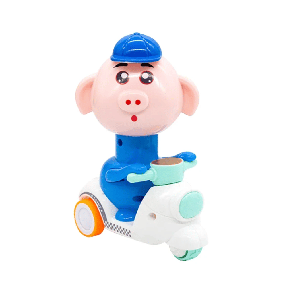 Wind-Up Animal Motorcycle Toy – Cartoon Racing Vehicle for Kids