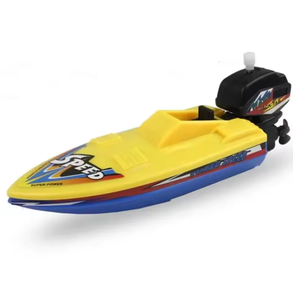 Wind-Up Boat Bath Toy for Kids – Floating Motor Boat Water Toy