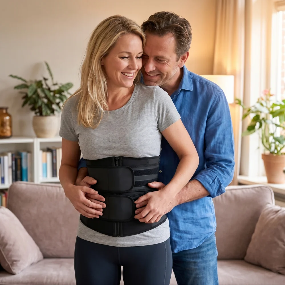 Women's Postpartum Belly Band – Adjustable Abdominal Support Wrap with Gentle Compression