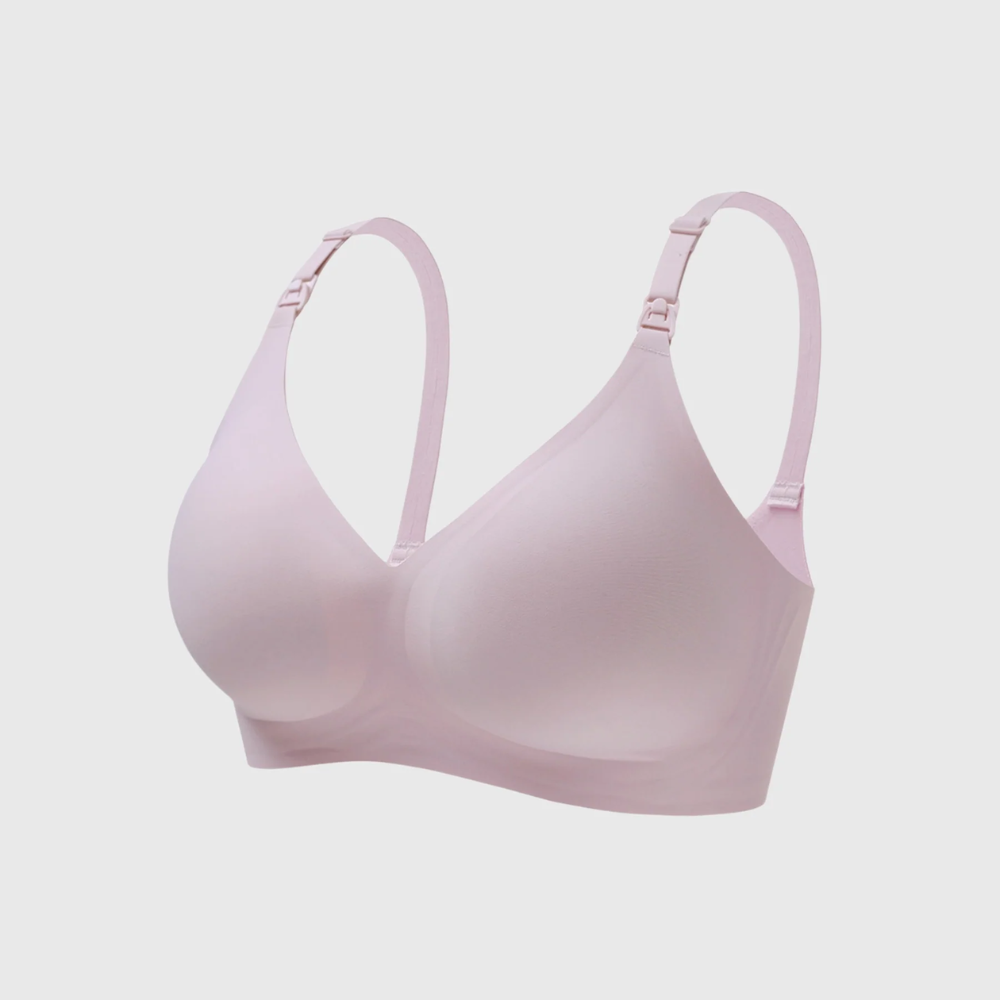 Women's Seamless Nursing Bra – Wireless Maternity Bra with Breastfeeding Clips and Adjustable Straps