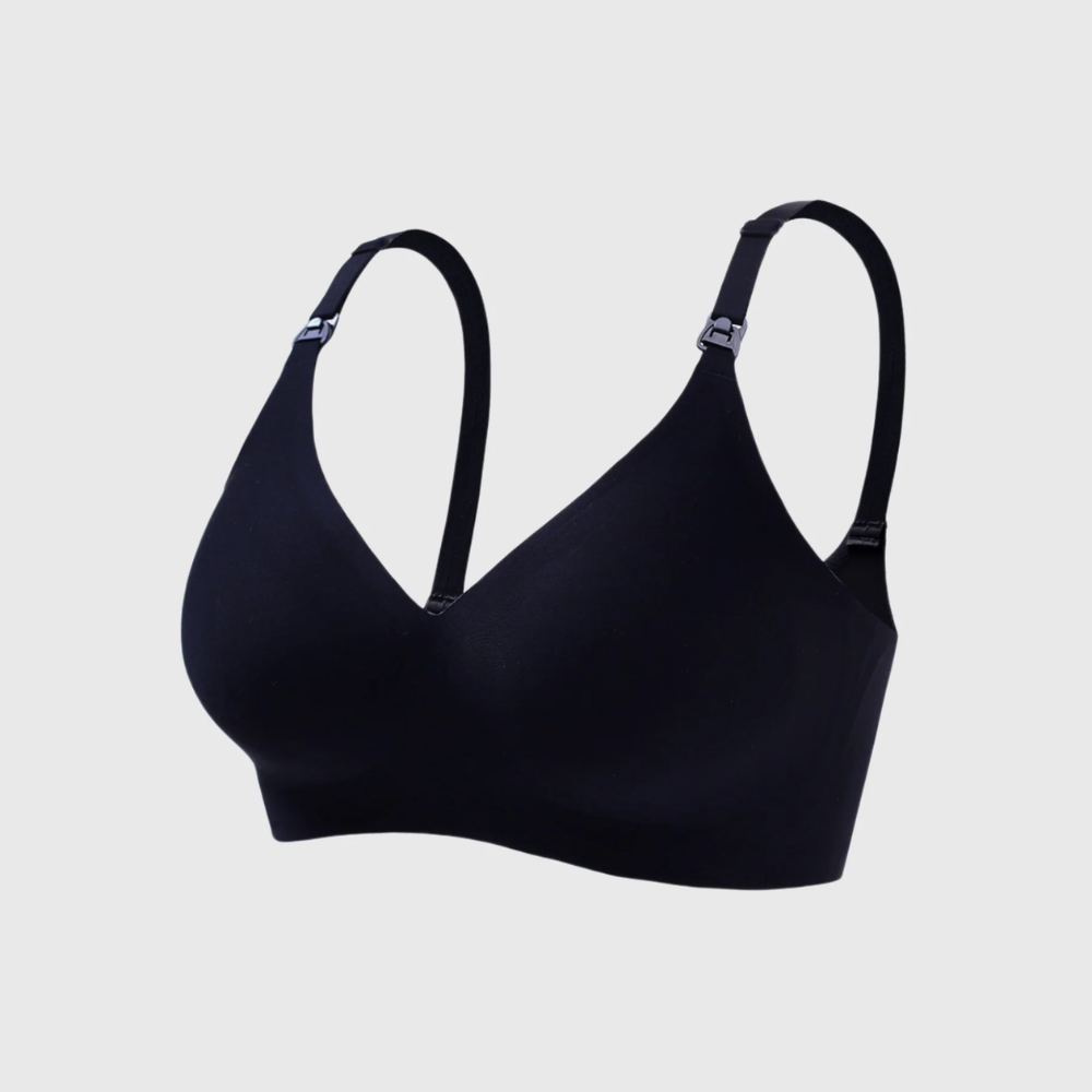 Women's Seamless Nursing Bra – Wireless Maternity Bra with Breastfeeding Clips and Adjustable Straps