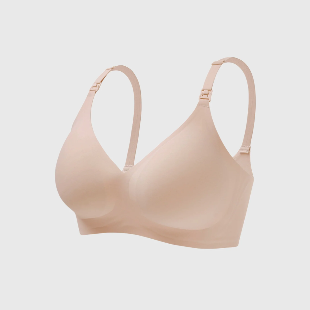Women's Seamless Nursing Bra – Wireless Maternity Bra with Breastfeeding Clips and Adjustable Straps