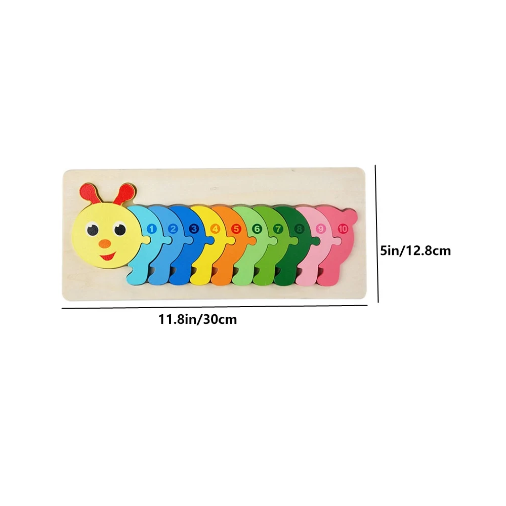 Wooden Animal Number Puzzle – Educational Counting & Matching Toy for Kids