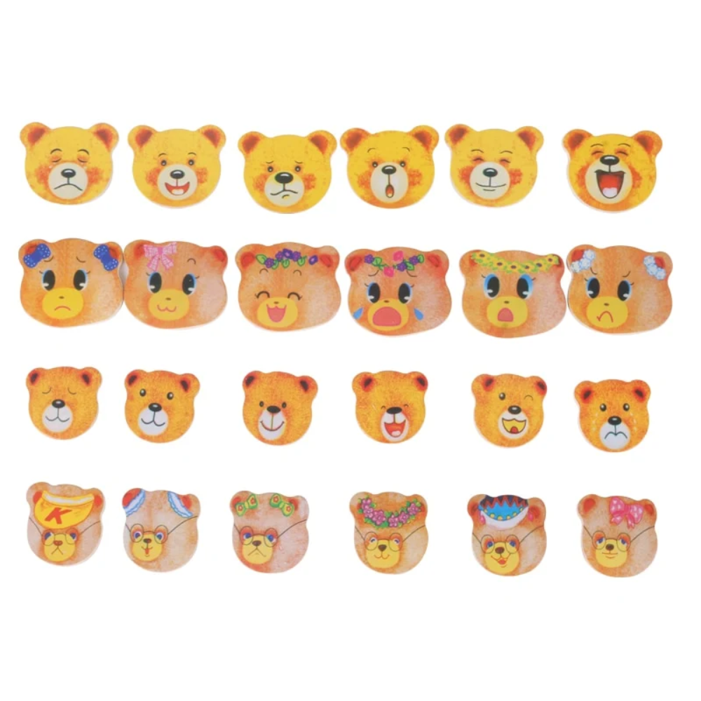 Wooden Bear Dress Up Puzzle – Mix and Match Outfit Puzzle Set with Storage Box for Kids