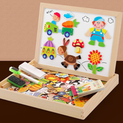 Wooden Magnetic Drawing Board – 2-in-1 Kids Art Set