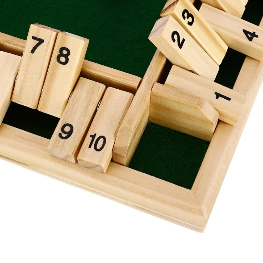 Wooden Number Board Game – Educational Math & Family Dice Game