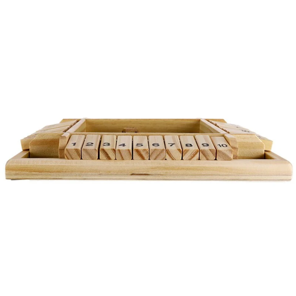 Wooden Number Board Game – Educational Math & Family Dice Game