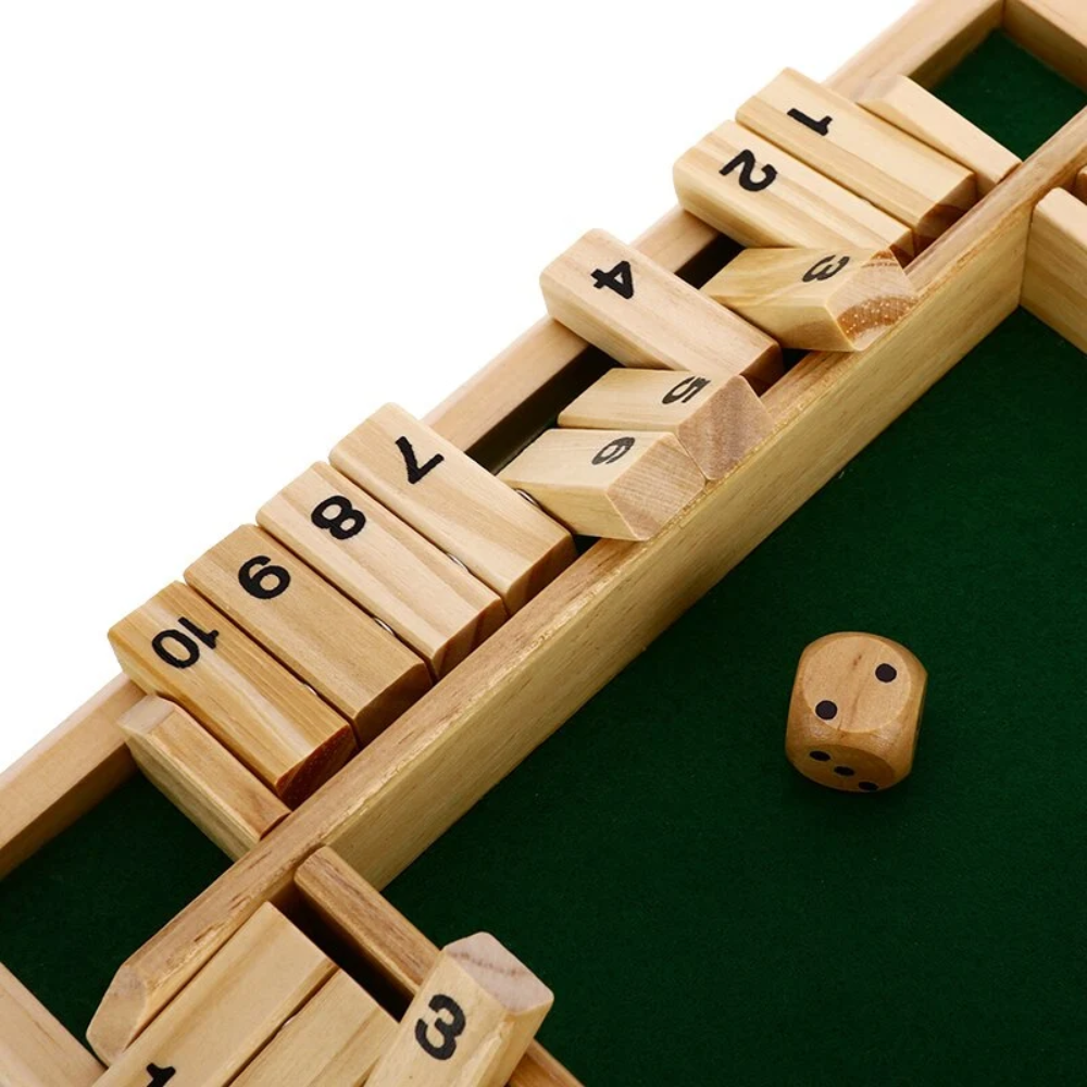 Wooden Number Board Game – Educational Math & Family Dice Game