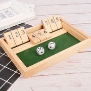 Wooden Shut The Box Game – Classic Dice Math Board Game for Kids and Adults