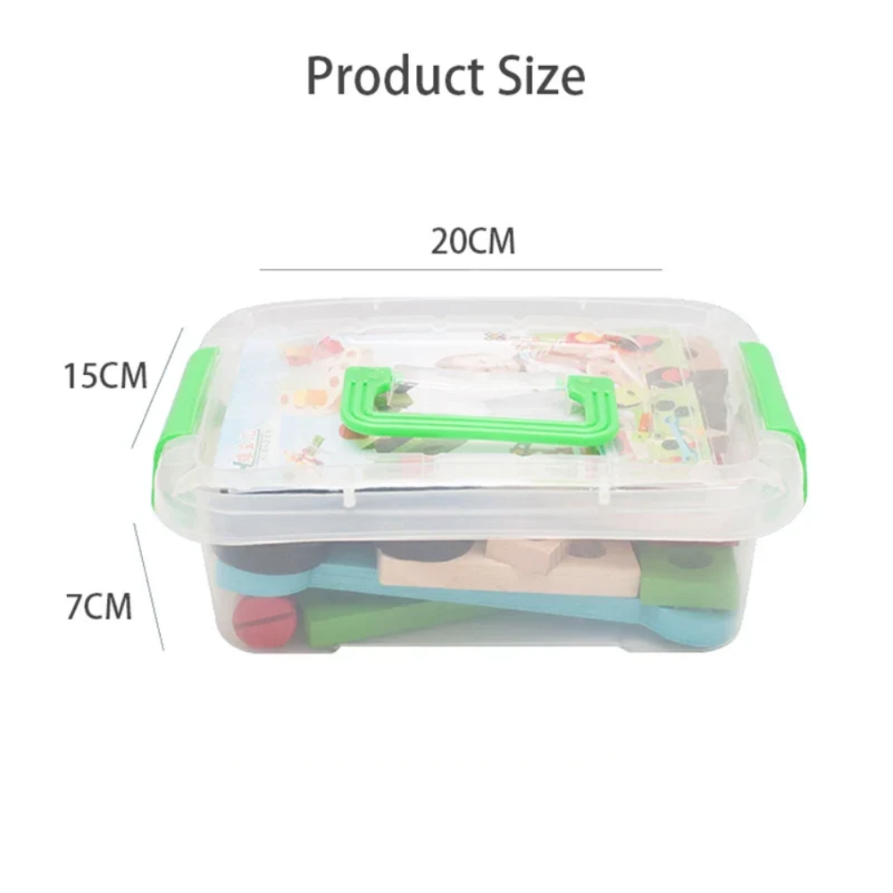 Wooden Tool Box Playset – DIY Construction & Pretend Repair Toy for Kids