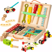Wooden Tool Box for Kids – Pretend Play Building & Construction Set
