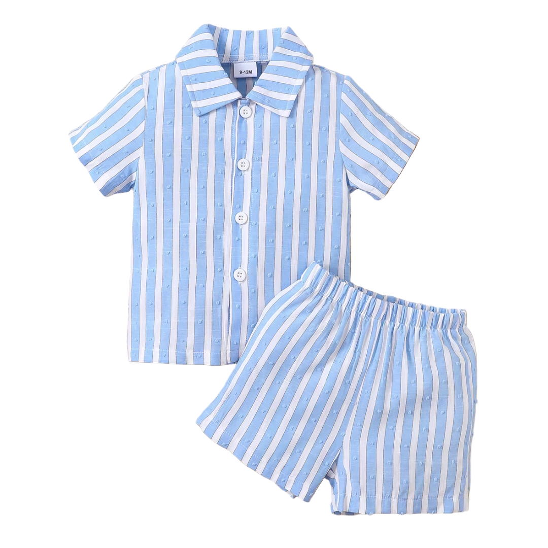 Baby Boy Striped Shirt Set
