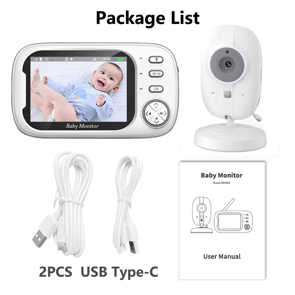 Baby Camera Monitor 3.5 Inch LCD | Two Way Audio
