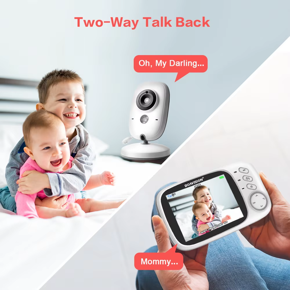 Baby Monitor Camera Video Display | Night Vision Audio