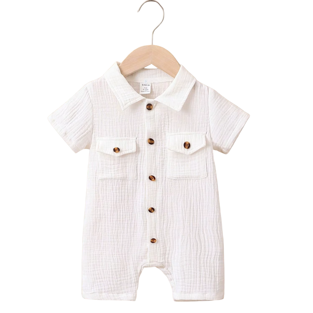 Baby Solid Color Summer Romper