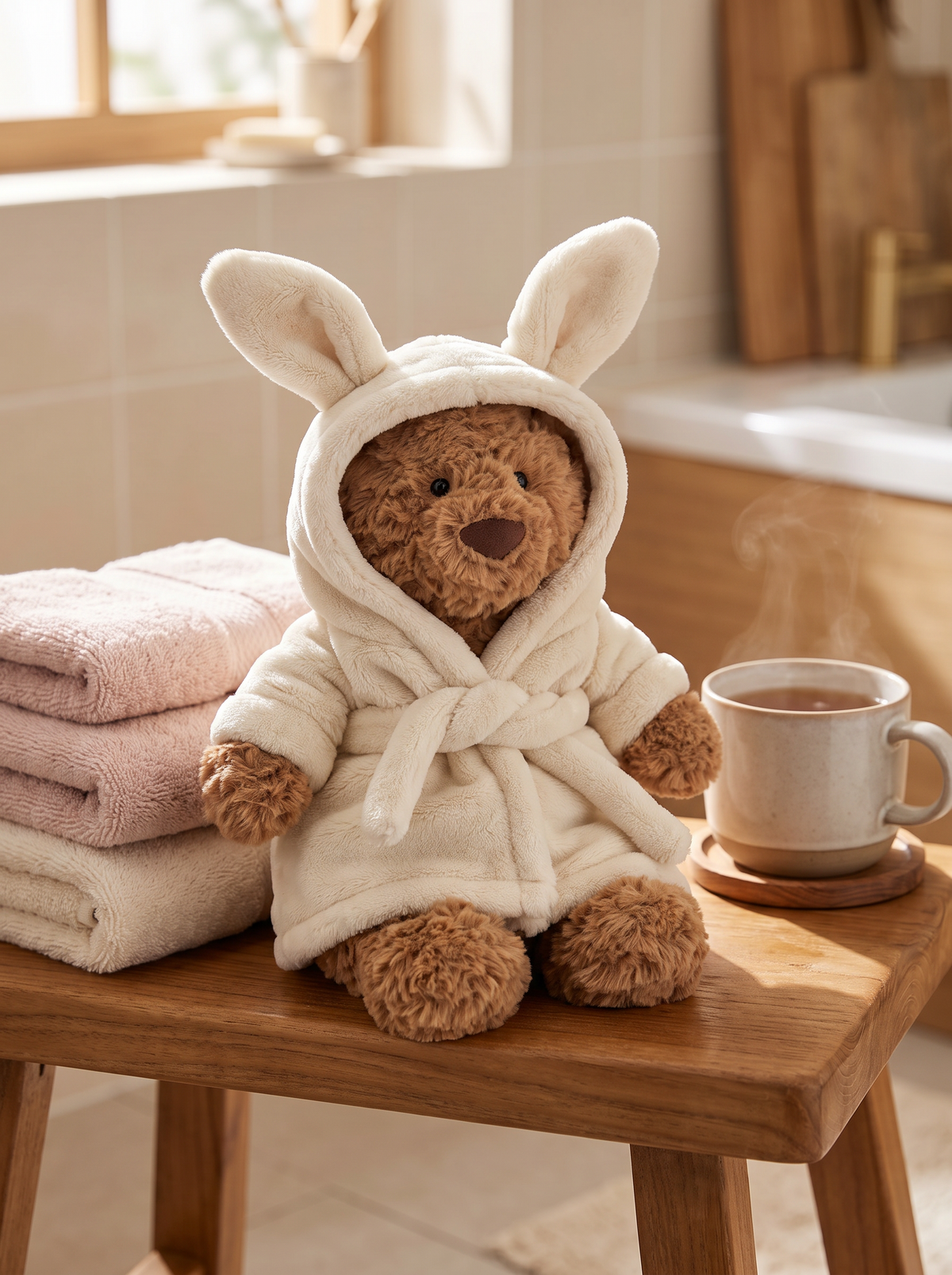Bathrobe Teddy Bear Plush Toy lifestyle scene