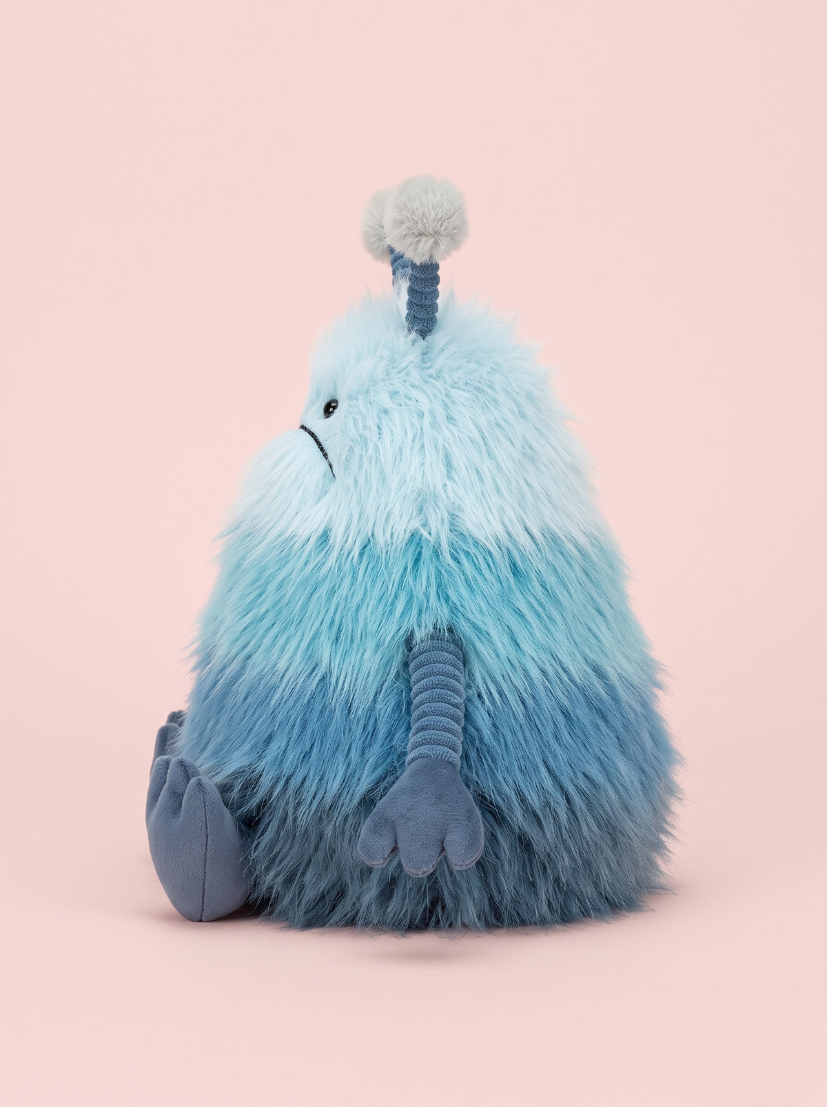 Blue Alien Plush Toy alternate studio view