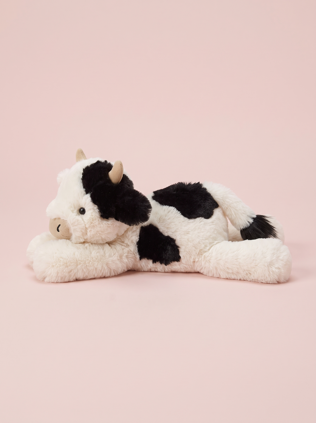 Cow Plush Toy angled studio view