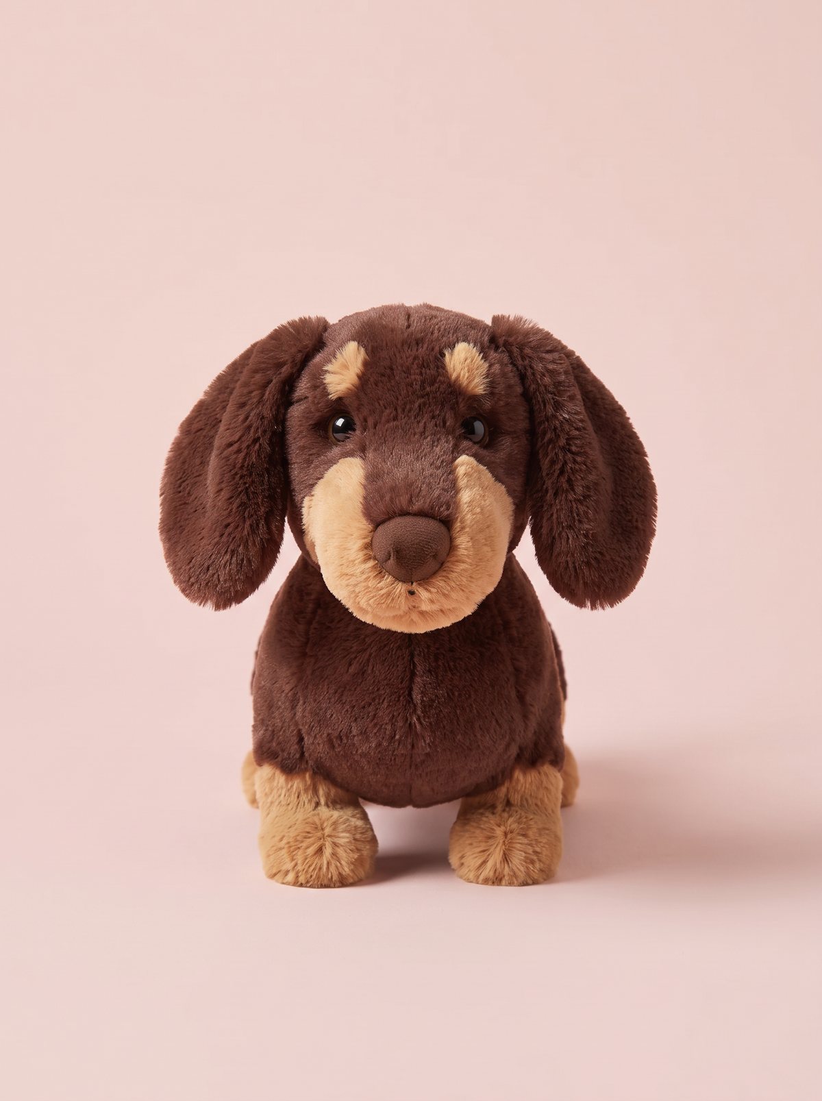 Dachshund Plush Toy angled studio view