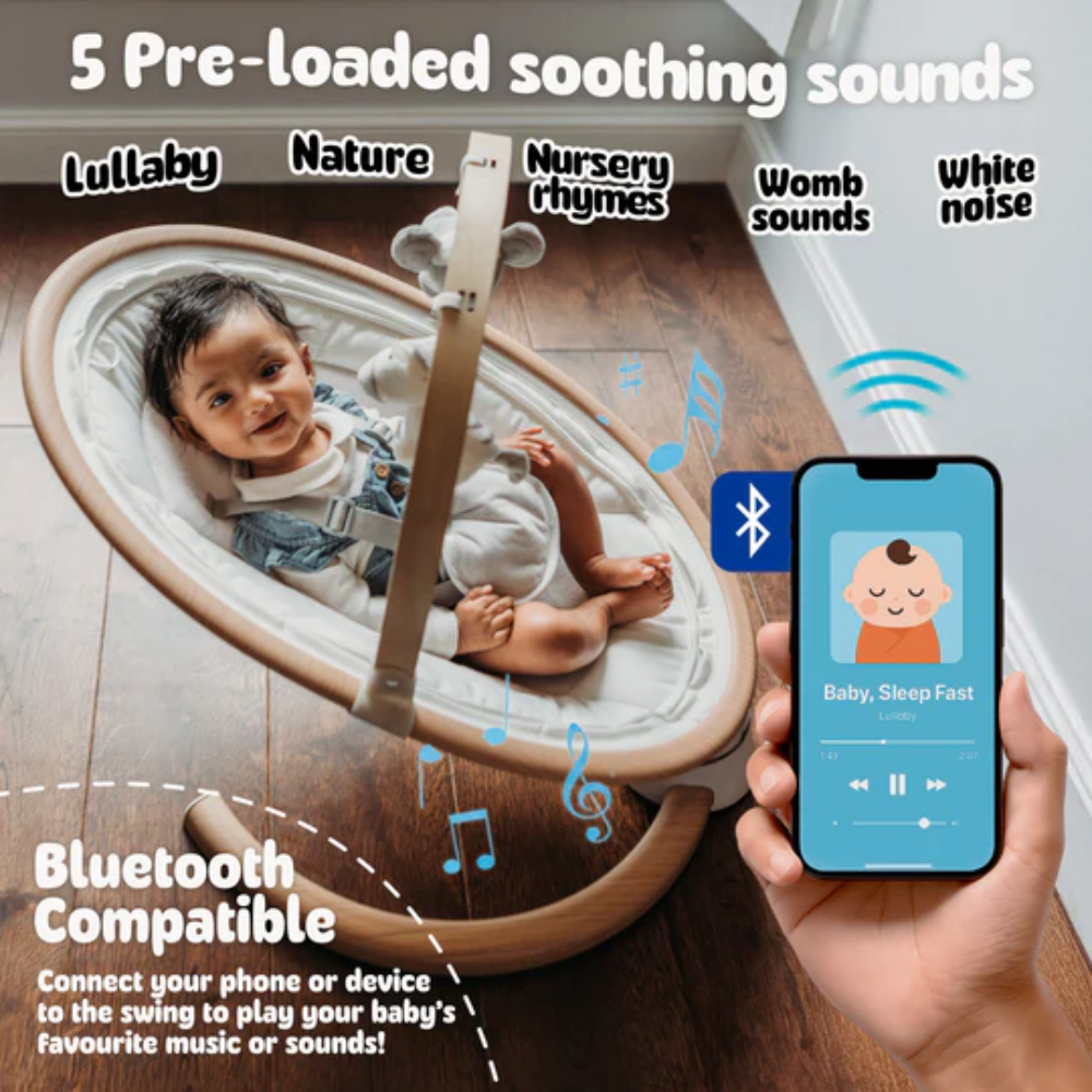 Electric Baby Bouncer Swing with Bluetooth Audio | Remote Control