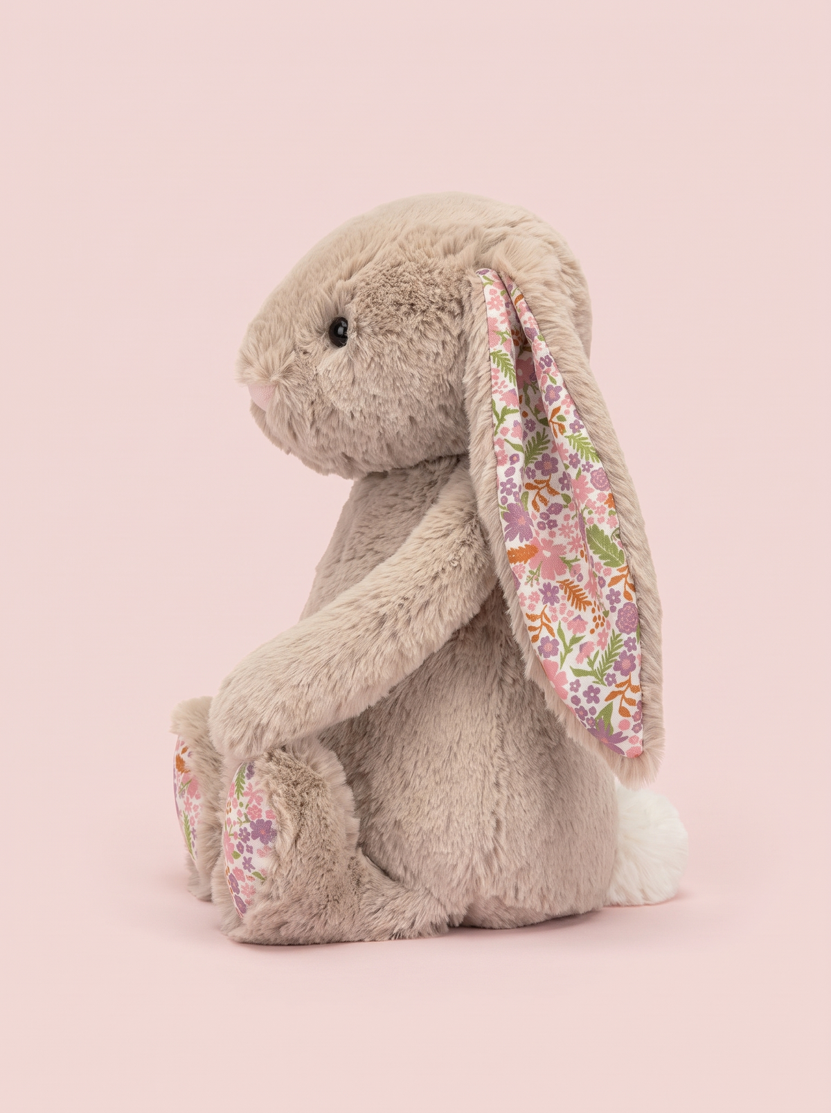 Floral Ear Bunny Plush Toy alternate studio view