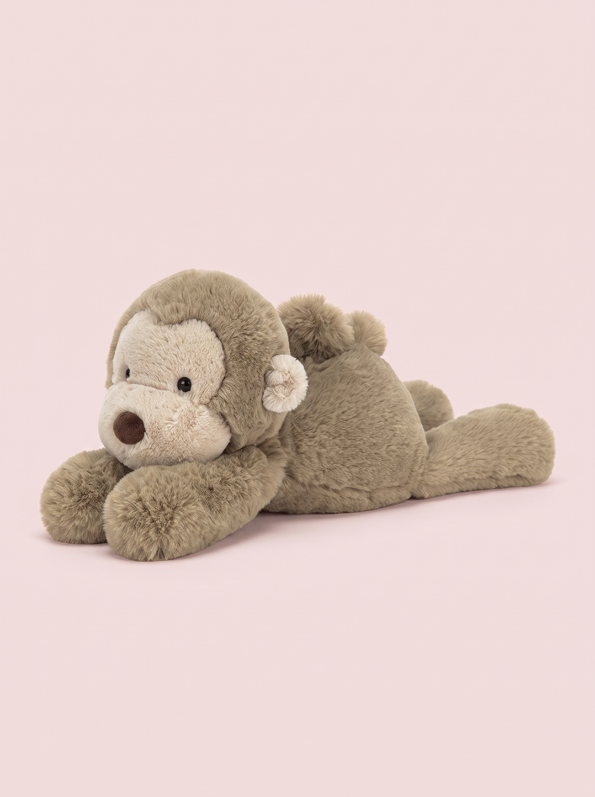 Monkey Plush Toy angled studio view