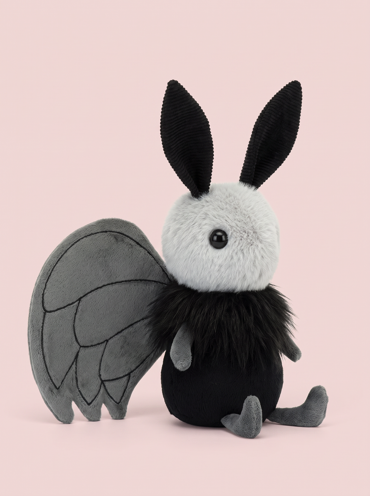 Moth Plush Toy angled studio view