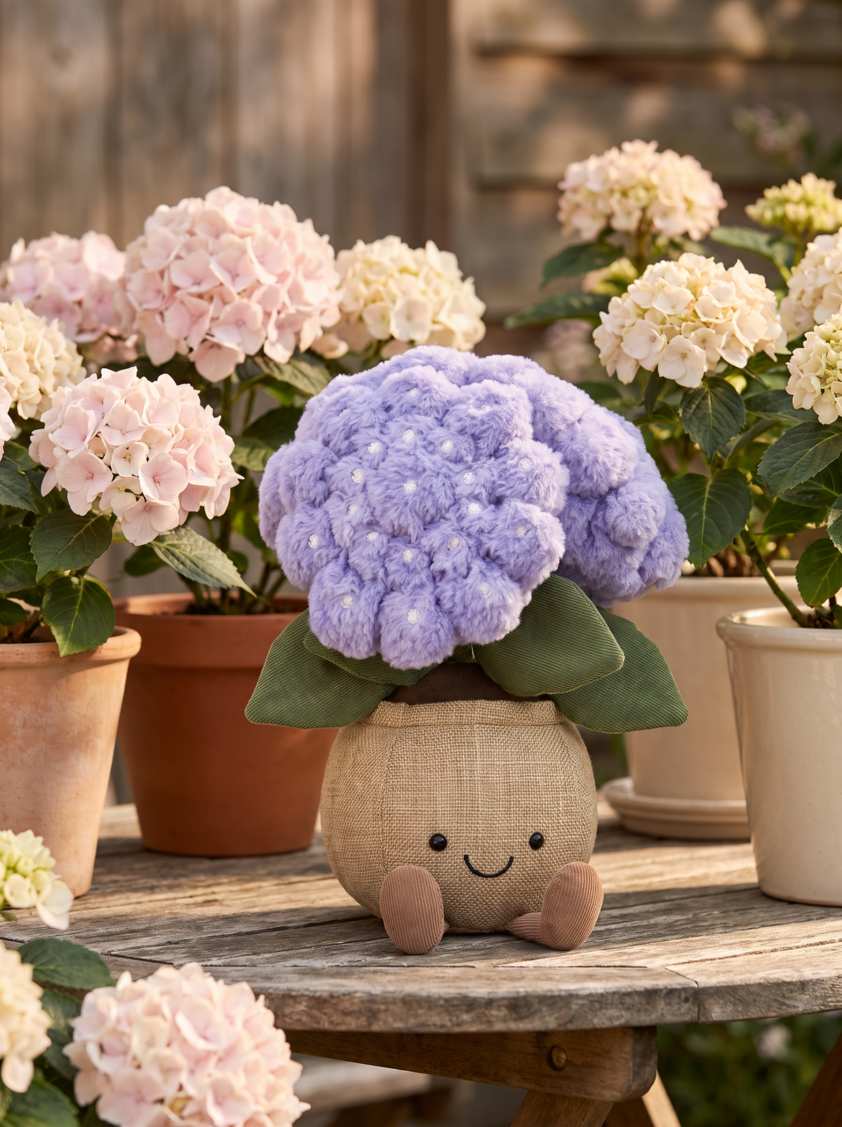Potted Hydrangea Plush Toy lifestyle scene