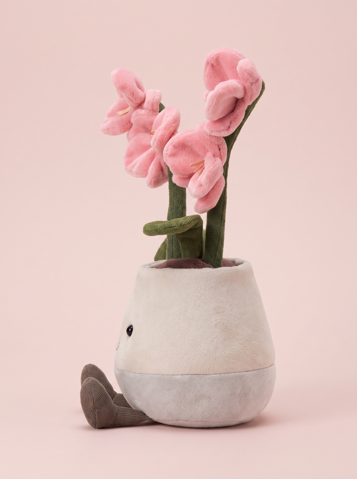 Potted Pink Orchid Plush Toy alternate studio view