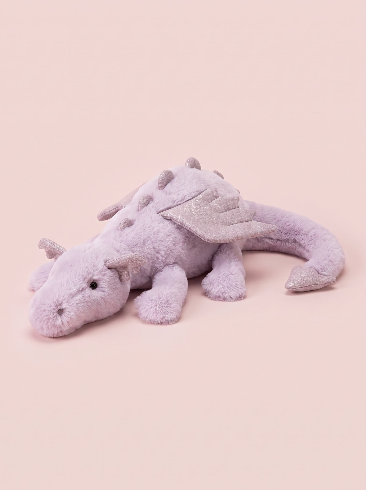 Purple Dragon Plush Toy angled studio view