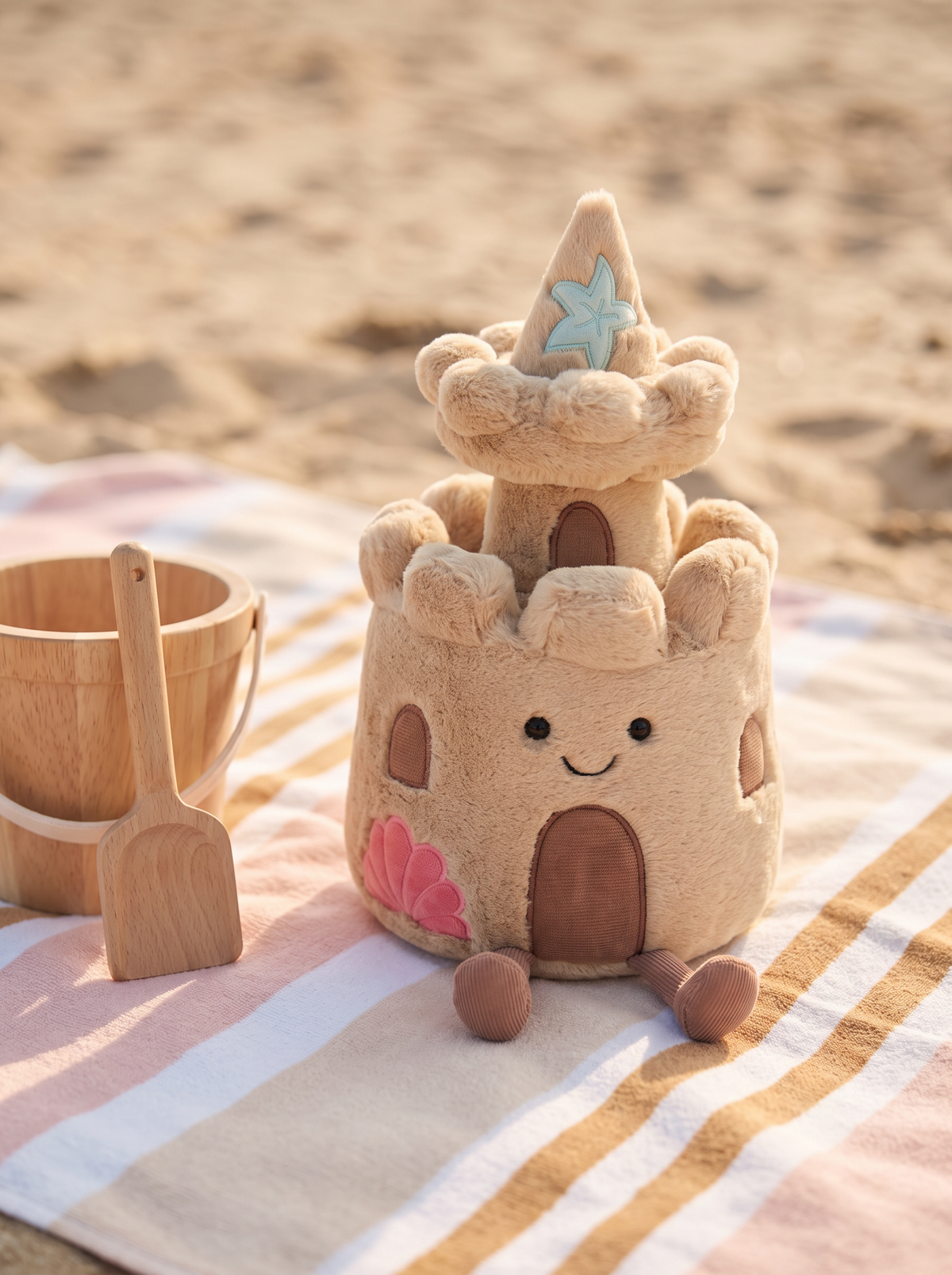 Sandcastle Plush Toy lifestyle scene