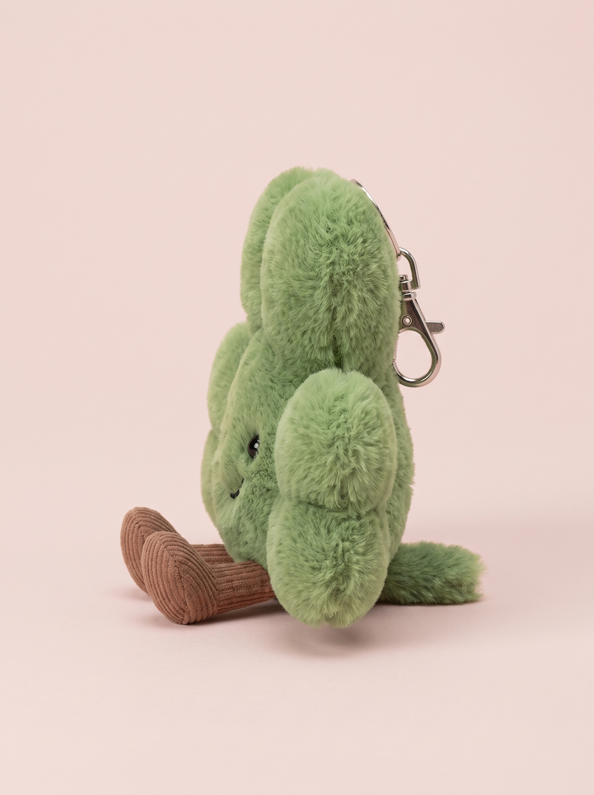 Shamrock Plush Bag Charm angled studio view