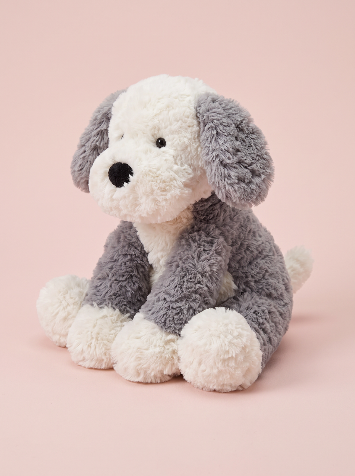 Sheepdog Puppy Plush Toy angled studio view