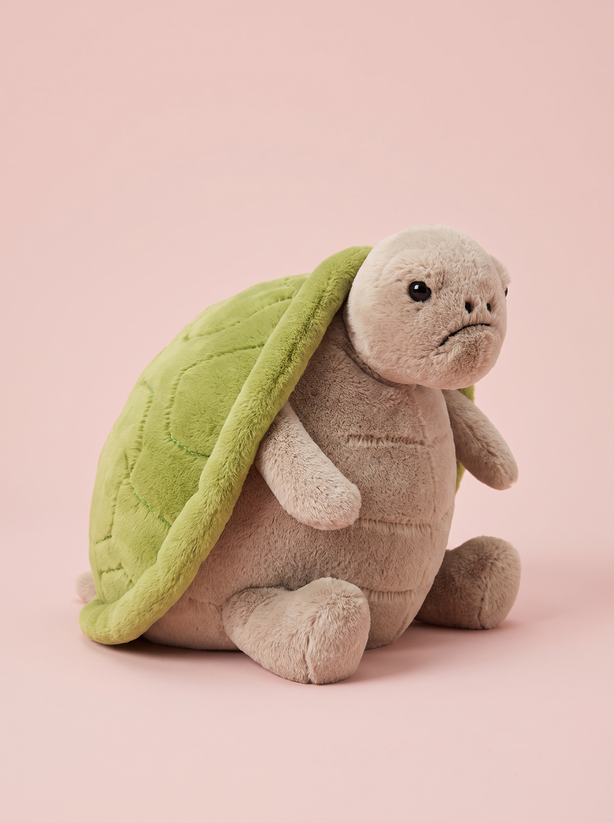 Tortoise Plush Toy angled studio view