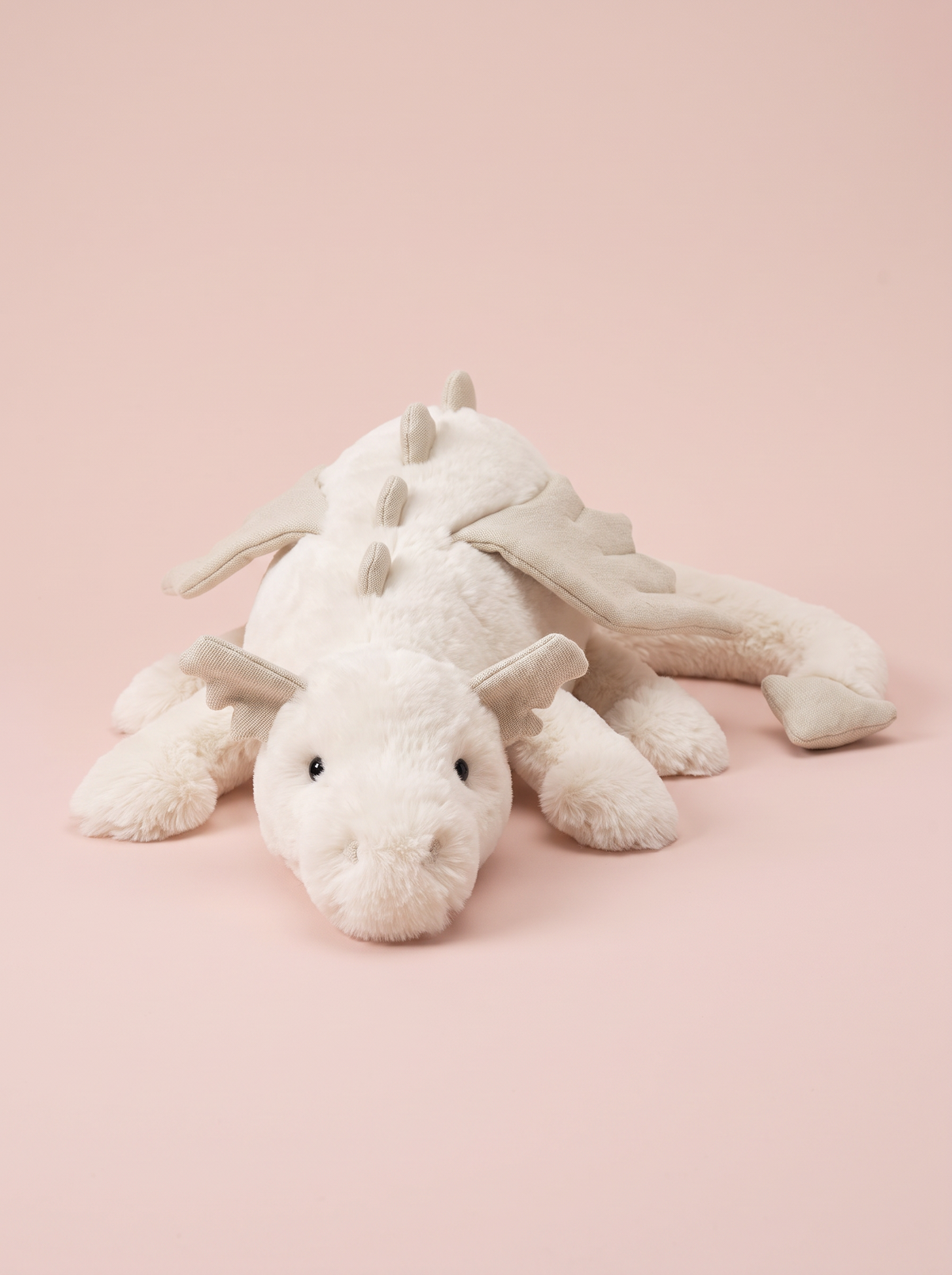 White Dragon Plush Toy alternate studio view